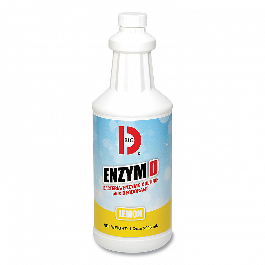 Enzym D Digester Liquid Deodorant, Lemon, 32 oz Bottle, 12/Carton (500)