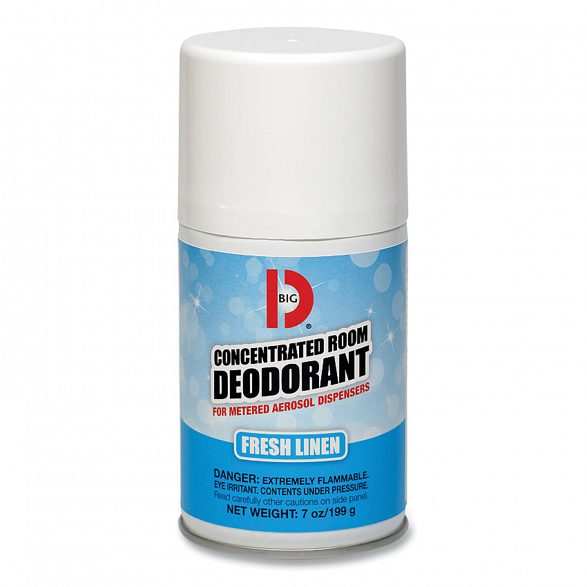 Metered Concentrated Room Deodorant, Fresh Linen, 7 oz Aerosol Spray, 12/Box (472)