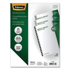 Fellowes Futura Binding System Covers, Square Corners, 11 x 8 1/2, Frost Lined, 25/Pack (5224501)