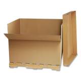 Coastwide Professional Gaylord Box Lids, Double Wall Construction, Half Slotted Container, 48 x 40 x 36, Brown Kraft (57100)