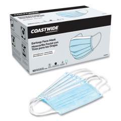Coastwide Professional Disposable Surgical Face Mask, Blue, 50/Box (ASTM1)