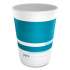 Perk Insulated Paper Hot Cups, 12 oz, White/Blue, 40/Pack (59483)