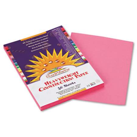SunWorks Construction Paper, 58lb, 9 x 12, Pink, 50/Pack (7003)