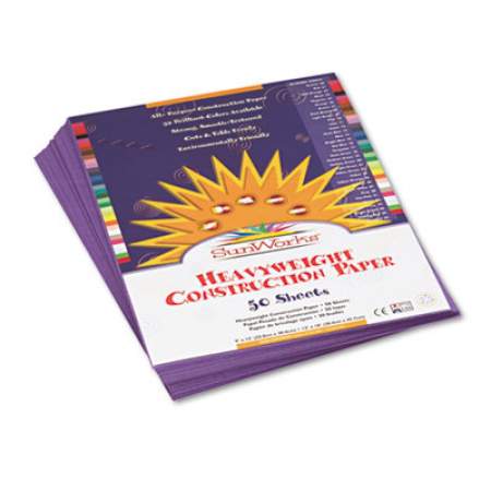 SunWorks Construction Paper, 58lb, 9 x 12, Violet, 50/Pack (7203)