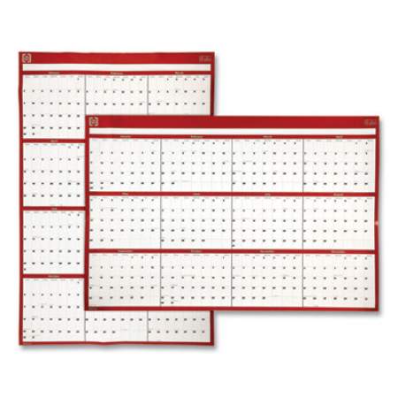 TRU RED Reversible Yearly Wall Calendar, 24 x 36, White/Red Sheets, 12-Month (Jan to Dec): 2022 (5390322)