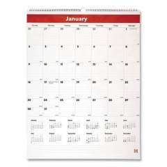 TRU RED Wall Calendar, Vertical Orientation, 22 x 29, White/Red Sheets, 12-Month (Jan to Dec): 2022 (5391422)