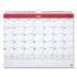 TRU RED Wall Calendar, Horizontal Orientation, 15 x 12, White/Red/Black Sheets, 12-Month (July to June): 2021 to 2022 (5427821)
