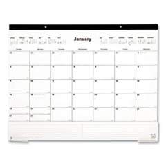 TRU RED Desk Pad Calendar, 17 x 22, White/Black Sheets, Black Binding, Clear Corners, 12-Month (Jan to Dec): 2022 (5844822)