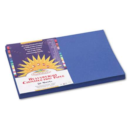 SunWorks Construction Paper, 58lb, 12 x 18, Dark Blue, 50/Pack (7307)