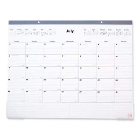TRU RED Desk Pad Calendar, 17 x 22, White/Black Sheets, Gray Binding, Clear Corners, 12-Month (July to Aug): 2021 to 2022 (5949621)
