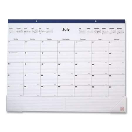 TRU RED Desk Pad Calendar, 17 x 22, White/Black Sheets, Blue Binding, Clear Corners, 12-Month (July to Aug): 2021 to 2022 (5949721)