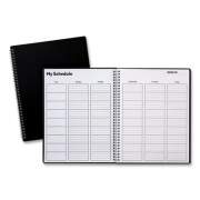 TRU RED Weekly Teacher Planner, Two-Page Spread (Nine Classes), 11 x 8.5, Black Cover (5949821)