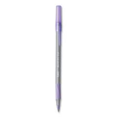 BIC Round Stic Grip Xtra Comfort Ballpoint Pen, Stick, Medium 1 mm, Assorted Fashion Ink Colors, Translucent Barrel, Dozen (WX8ST981AST)