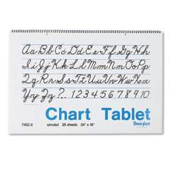 Pacon Chart Tablets, Unruled, 25 White 24 x 16 Sheets (74520)