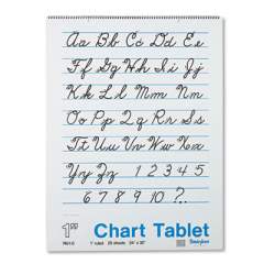 Pacon Chart Tablets, Presentation Format (1" Rule), 25 White 24 x 32 Sheets (74610)