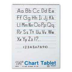Pacon Chart Tablets, Presentation Format (1 1/2" Rule), 25 White 24 x 32 Sheets (74710)