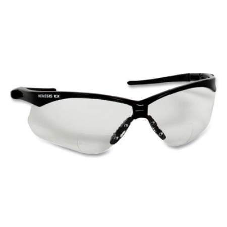 KleenGuard V60 Nemesis Rx Reader Safety Glasses, Black Frame, Clear Lens, +3.0 Diopter Strength, 12/Carton (28630)