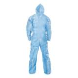 KleenGuard A65 Zipper Front Flame-Resistant Hooded Coveralls, Elastic Wrist and Ankles, Blue, 2X-Large, 25/Carton (45325)