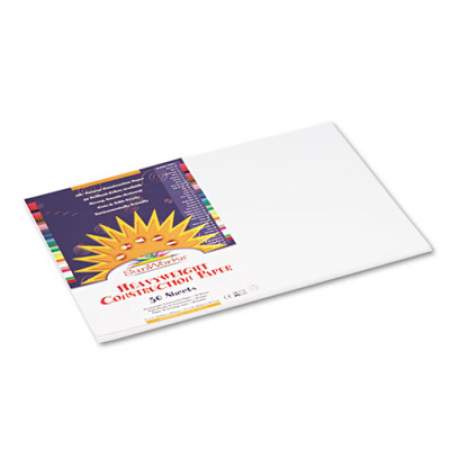 SunWorks Construction Paper, 58lb, 12 x 18, Bright White, 50/Pack (8707)