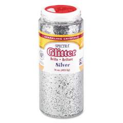 Pacon Spectra Glitter, 0.04 Hexagon Crystals, Silver, 16 oz Shaker-Top Jar (91710)