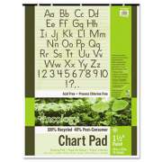 Pacon Ecology Recycled Chart Pads, Presentation Format (1 1/2" Rule), 70 White 24 x 32 Sheets (945710)