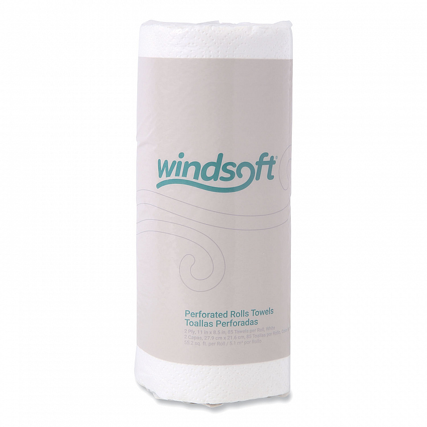 Kitchen Roll Towels, 2-Ply, 11 x 8.5, White, 85/Roll (122085RL)