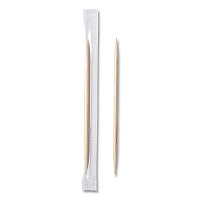 Cello-Wrapped Round Wood Toothpicks, Mint, 2.5", Natural, 1,000/Box, 15 Boxes/Carton (RM115)