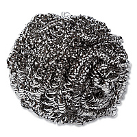 Stainless Steel Sponge, Polybagged, 1.75 oz, Gray, 12/Pack, 6 Packs/Carton (S7756)