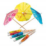 Cocktail Parasols, 3", Assorted, 144/Box, 50 Boxes/Carton (RP144)