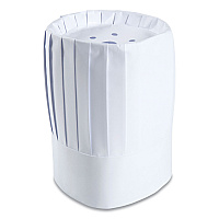 Pleated Chef's Hats, Paper, Adjustable, 10" Tall, One Size, White, 24/Carton (RCH10)
