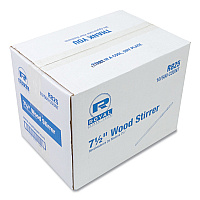 Wood Stir Sticks, 7.5" Long, 500/Box, 10 Boxes/Carton (R825CT)