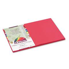Pacon Tru-Ray Construction Paper, 76lb, 12 x 18, Scarlet, 50/Pack (103040)