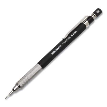 AbilityOne 7520016943027 SKILCRAFT Draft Pro Mechanical Drafting Pencil, 0.7 mm, Black Lead, Black Barrel w/Etched Stainless Grip, 3/PK