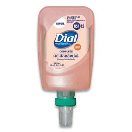 Dial Professional Antibacterial Foaming Hand Wash Refill for FIT Manual Dispenser, Original, 1.2 L, 3/Carton (16670)
