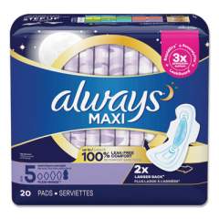 Always Maxi Pads, Extra Heavy Overnight, 20/Pack (17902PK)