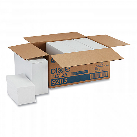 1/6-Fold Linen Replacement Towels, 13 x 17, White, 200/Box, 4 Boxes/Carton (92113)