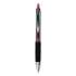 uni-ball Signo 207 Gel Pen, Retractable, Micro 0.5 mm, Red Ink, Smoke/Black/Red Barrel, Dozen (61257)