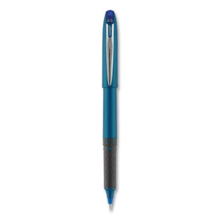 uni-ball Grip Roller Ball Pen, Stick, Micro 0.5 mm, Blue Ink, Blue Barrel, Dozen (60705)