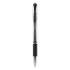 uni-ball Signo GRIP Gel Pen, Stick, Medium 0.7 mm, Black Ink, Silver/Black Barrel, Dozen (65450)