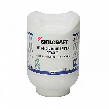 6850016950086, SKILCRAFT Bio+ Dishwasher De-Limer/De-Scaler, 8 lb Bottle, 2/Carton (6950086)