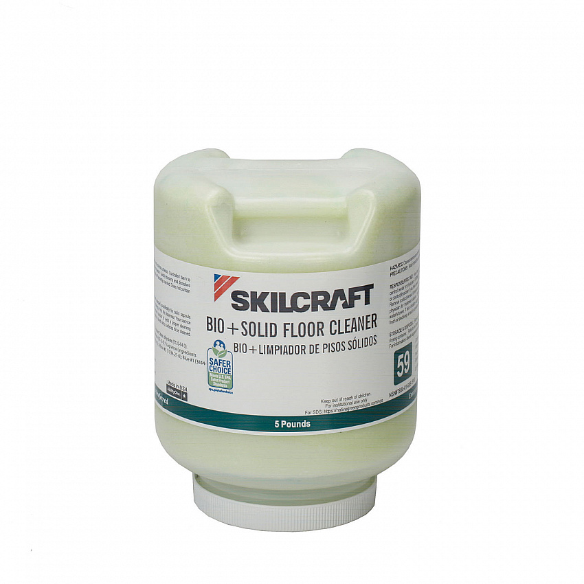 7930016951910, SKILCRAFT Bio+ Floor Cleaner, 5 lb Bottle, 2/Carton (6951910)