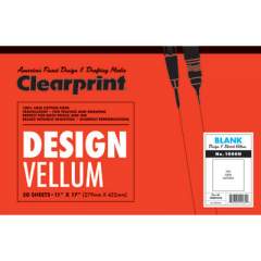 Clearprint Design Vellum Paper, 16lb, 11 x 17, Translucent White, 50/Pad (10001416)