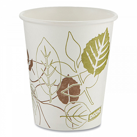 Pathways Paper Hot Cups, 10 oz, White/Brown, 50/Sleeve, 20 Sleeves/Carton (2340PATH)