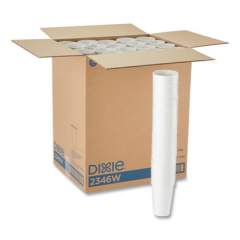 Dixie Paper Hot Cups, 16 oz, White, 50/Sleeve, 20 Sleeves/Carton (2346W)