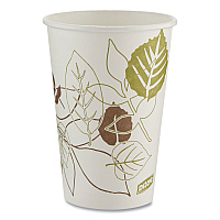 Pathways Paper Hot Cups, 16 oz, White/Brown, 50/Sleeve, 20 Sleeves/Carton (2346PATH)