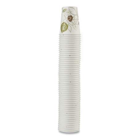 Dixie Pathways Paper Hot Cups, 8 oz, White/Green, 50/Pack (2338PATHPK)