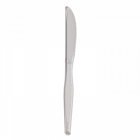Heavyweight Polystyrene Cutlery, Knife, Plastic, Clear, 1,000/Carton (KH017)