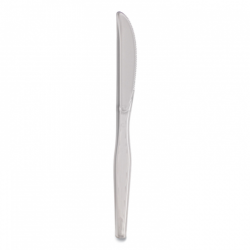 Heavyweight Polystyrene Cutlery, Knife, Plastic, Clear, 1,000/Carton (KH017)