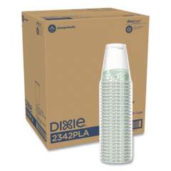 Dixie PLA Hot Cups, 12 oz, Viridian Design, 50/Sleeve, 20 Sleeves/Carton (2342PLA)