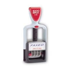 COSCO 2000PLUS Model S 360 Two-Color Message Dater, 1.75 x 1, "Faxed," Self-Inking, Blue/Red (011032)